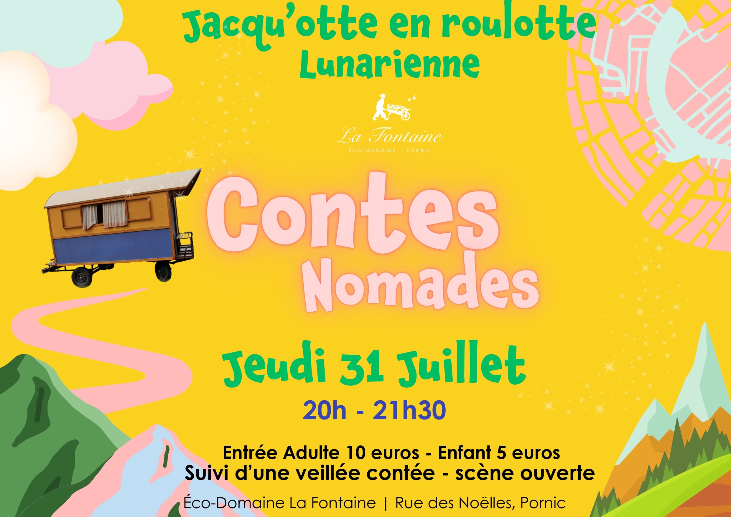 Veillée contes nomades hotel éco domaine la fontiane pornic