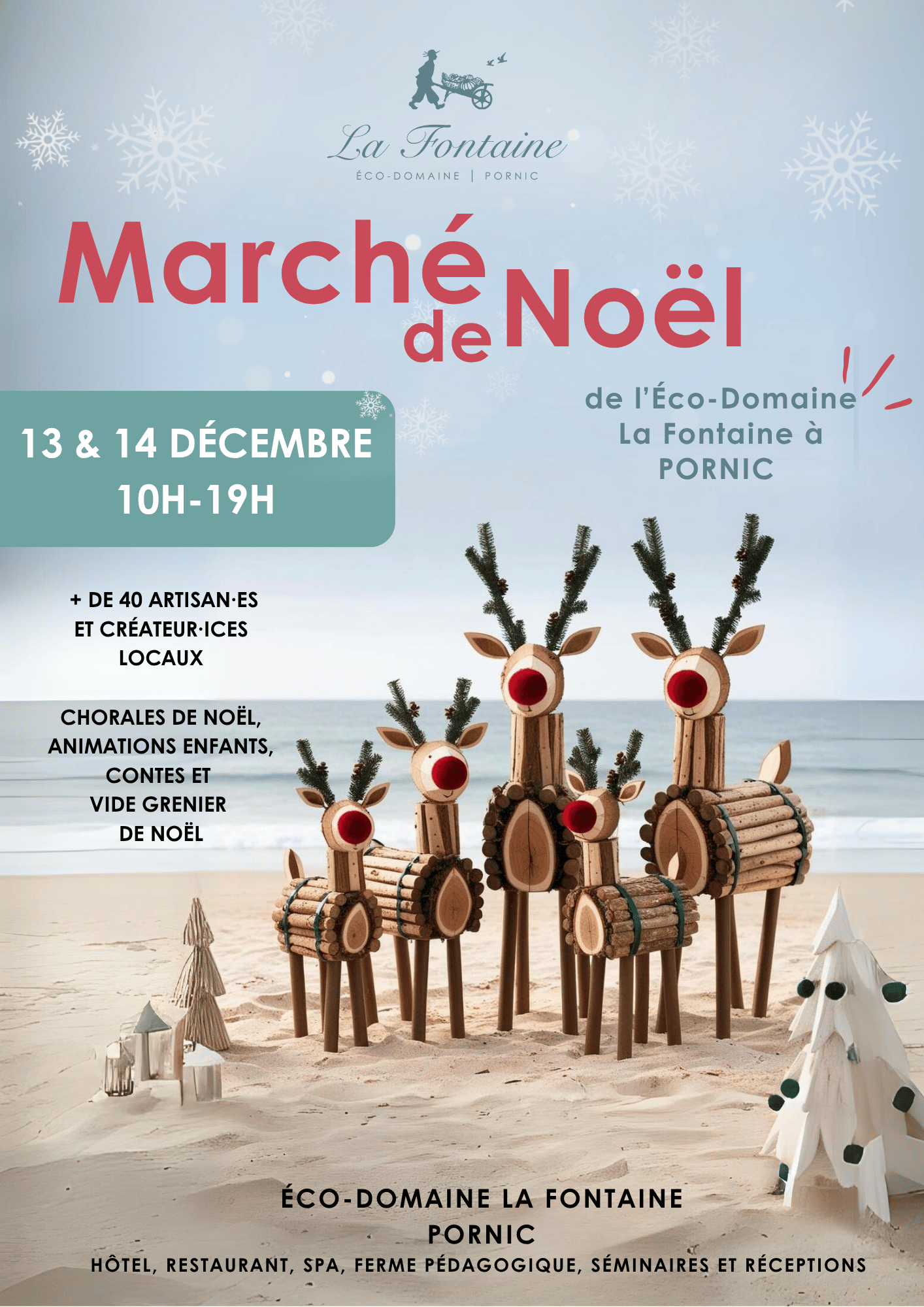 Marché de Noël 2025 Pornic éco domaine la fontaine